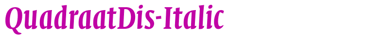 QuadraatDis-Italic