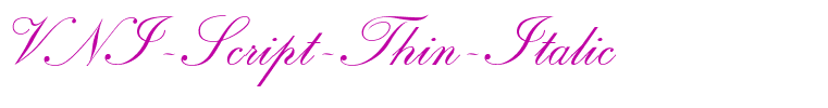 VNI-Script-Thin-Italic