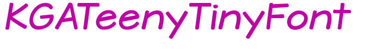 KGATeenyTinyFont