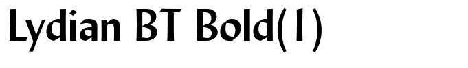 Lydian BT Bold(1)