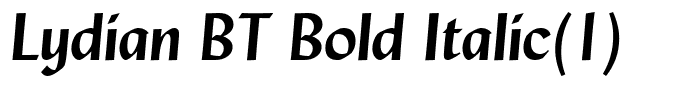 Lydian BT Bold Italic(1)