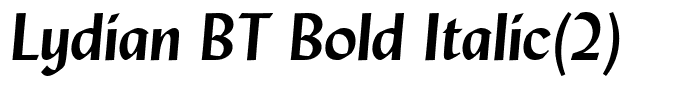 Lydian BT Bold Italic(2)