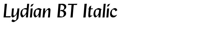 Lydian BT Italic