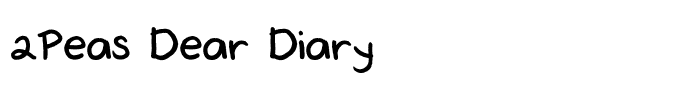 2Peas Dear Diary