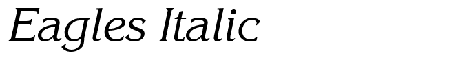 Eagles Italic