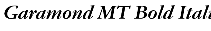 Garamond MT Bold Italic
