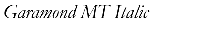 Garamond MT Italic