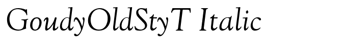 GoudyOldStyT Italic