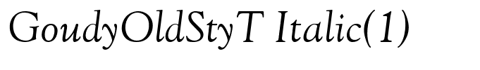 GoudyOldStyT Italic(1)