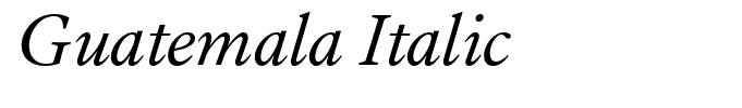 Guatemala Italic