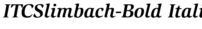 ITCSlimbach-Bold Italic