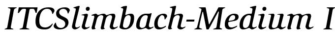 ITCSlimbach-Medium Italic