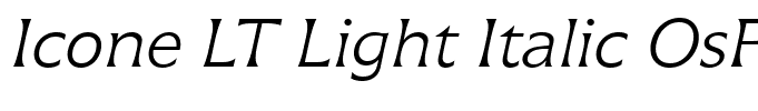 Icone LT Light Italic OsF