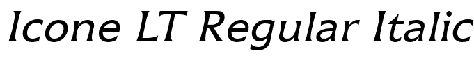 Icone LT Regular Italic