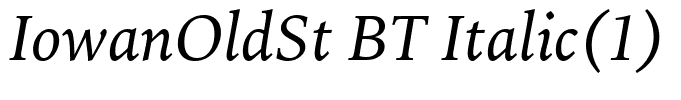 IowanOldSt BT Italic(1)