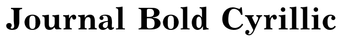 Journal Bold Cyrillic