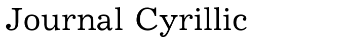 Journal Cyrillic