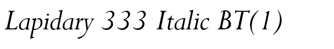 Lapidary 333 Italic BT(1)