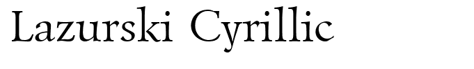 Lazurski Cyrillic