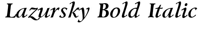 Lazursky Bold Italic 001.001