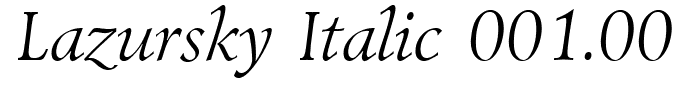 Lazursky Italic 001.001