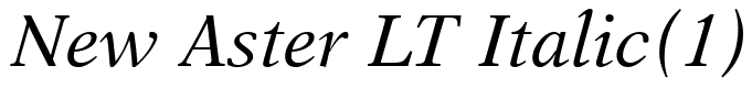 New Aster LT Italic(1)