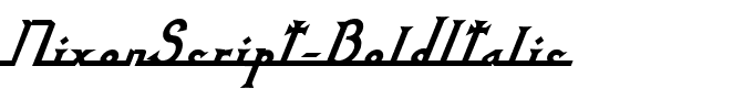 NixonScript-BoldItalic