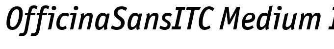 OfficinaSansITC Medium Italic OS