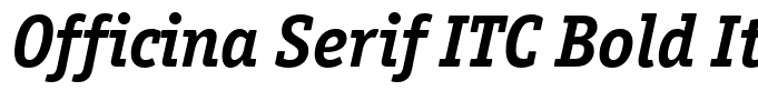 Officina Serif ITC Bold Italic