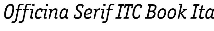 Officina Serif ITC Book Italic