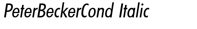 PeterBeckerCond Italic