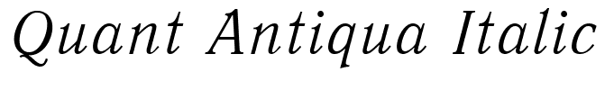 Quant Antiqua Italic 001.001