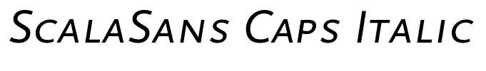 ScalaSans Caps Italic