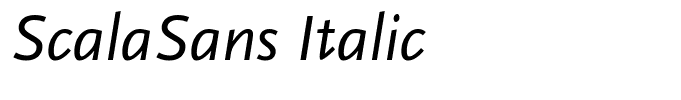 ScalaSans Italic