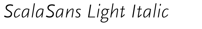 ScalaSans Light Italic