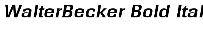 WalterBecker Bold Italic