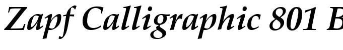 Zapf Calligraphic 801 Bold Italic BT