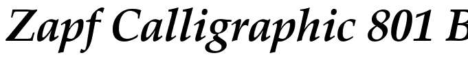 Zapf Calligraphic 801 Bold Italic BT(1)