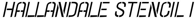 Hallandale Stencil Italic JL(1)
