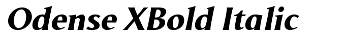 Odense XBold Italic