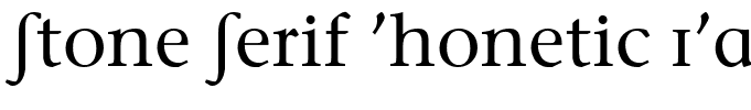 Stone Serif Phonetic IPA