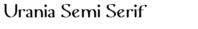 Urania Semi Serif