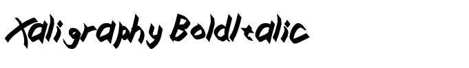 Xaligraphy BoldItalic