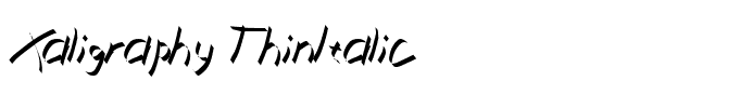 Xaligraphy ThinItalic