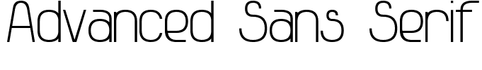 Advanced Sans Serif 7 Regular