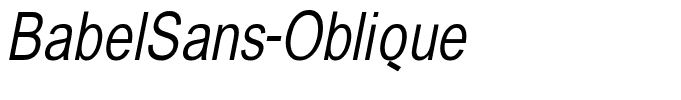 BabelSans-Oblique