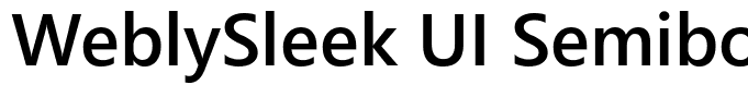 WeblySleek UI Semibold Regular
