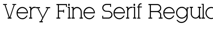 Very Fine Serif Regular