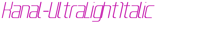 Kanal-UltraLightItalic