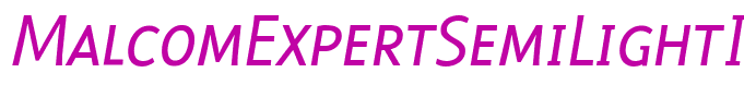 MalcomExpertSemiLightItalic